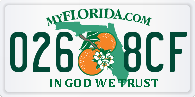 FL license plate 0268CF