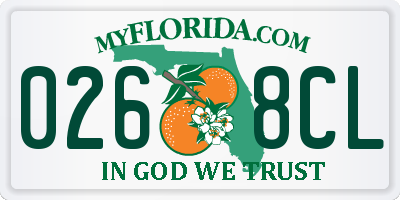 FL license plate 0268CL
