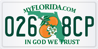 FL license plate 0268CP