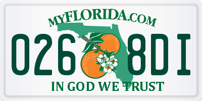 FL license plate 0268DI