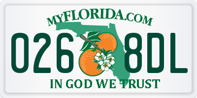 FL license plate 0268DL