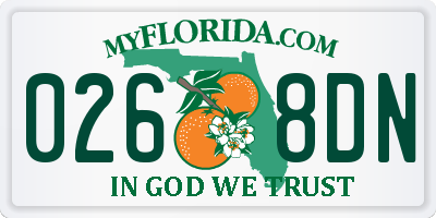 FL license plate 0268DN