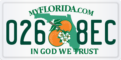 FL license plate 0268EC