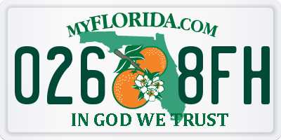 FL license plate 0268FH