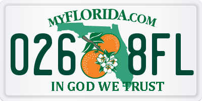 FL license plate 0268FL
