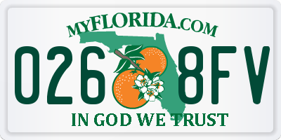 FL license plate 0268FV