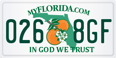 FL license plate 0268GF