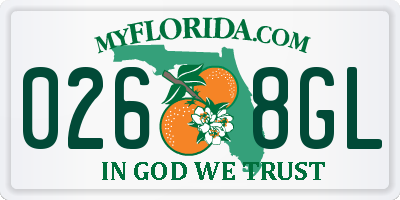 FL license plate 0268GL