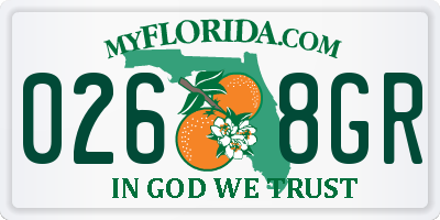 FL license plate 0268GR