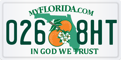 FL license plate 0268HT