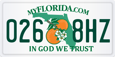 FL license plate 0268HZ