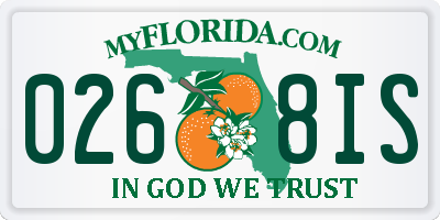 FL license plate 0268IS