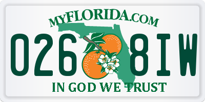 FL license plate 0268IW