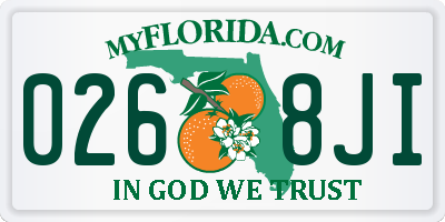 FL license plate 0268JI