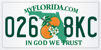 FL license plate 0268KC
