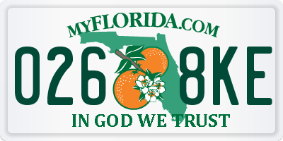 FL license plate 0268KE