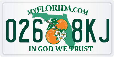 FL license plate 0268KJ