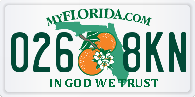FL license plate 0268KN