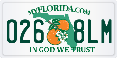 FL license plate 0268LM