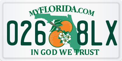 FL license plate 0268LX