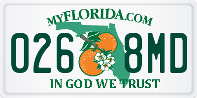 FL license plate 0268MD