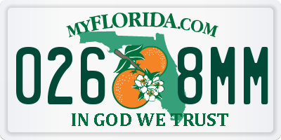 FL license plate 0268MM