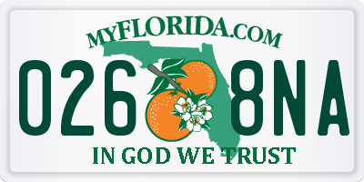 FL license plate 0268NA