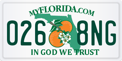 FL license plate 0268NG