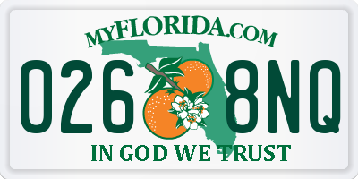 FL license plate 0268NQ
