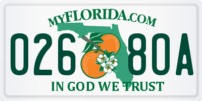 FL license plate 0268OA