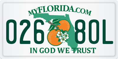 FL license plate 0268OL