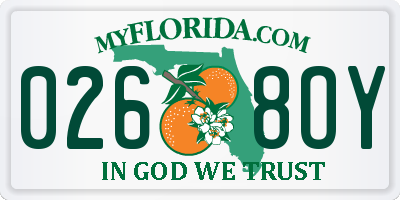 FL license plate 0268OY