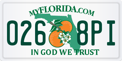 FL license plate 0268PI