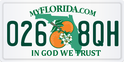 FL license plate 0268QH