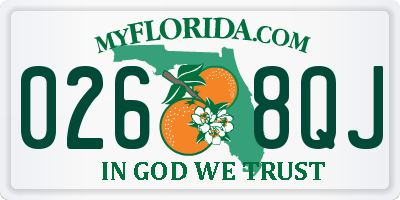 FL license plate 0268QJ