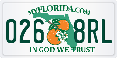 FL license plate 0268RL