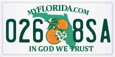 FL license plate 0268SA