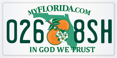 FL license plate 0268SH