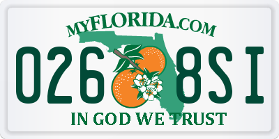 FL license plate 0268SI