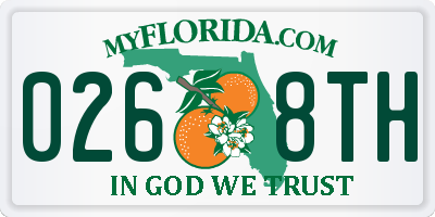 FL license plate 0268TH