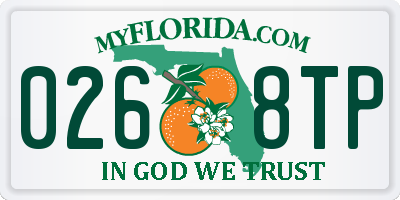FL license plate 0268TP