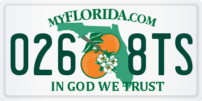 FL license plate 0268TS