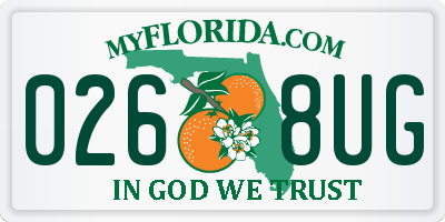 FL license plate 0268UG