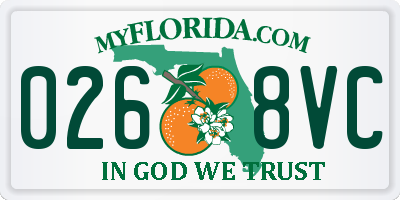 FL license plate 0268VC