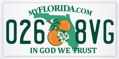 FL license plate 0268VG