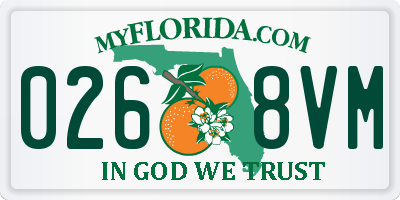 FL license plate 0268VM