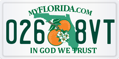 FL license plate 0268VT