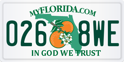 FL license plate 0268WE