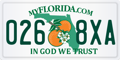 FL license plate 0268XA