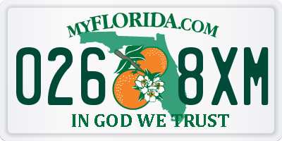 FL license plate 0268XM